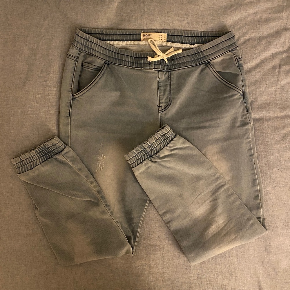 Cotton On Denim Cinched Cuff Jogger